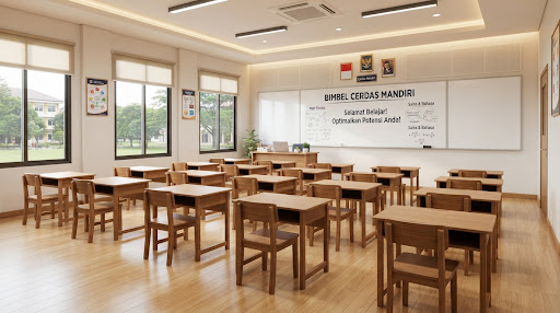 Ruang kelas ber-AC Bimbel Cerdas Bandung Bandung